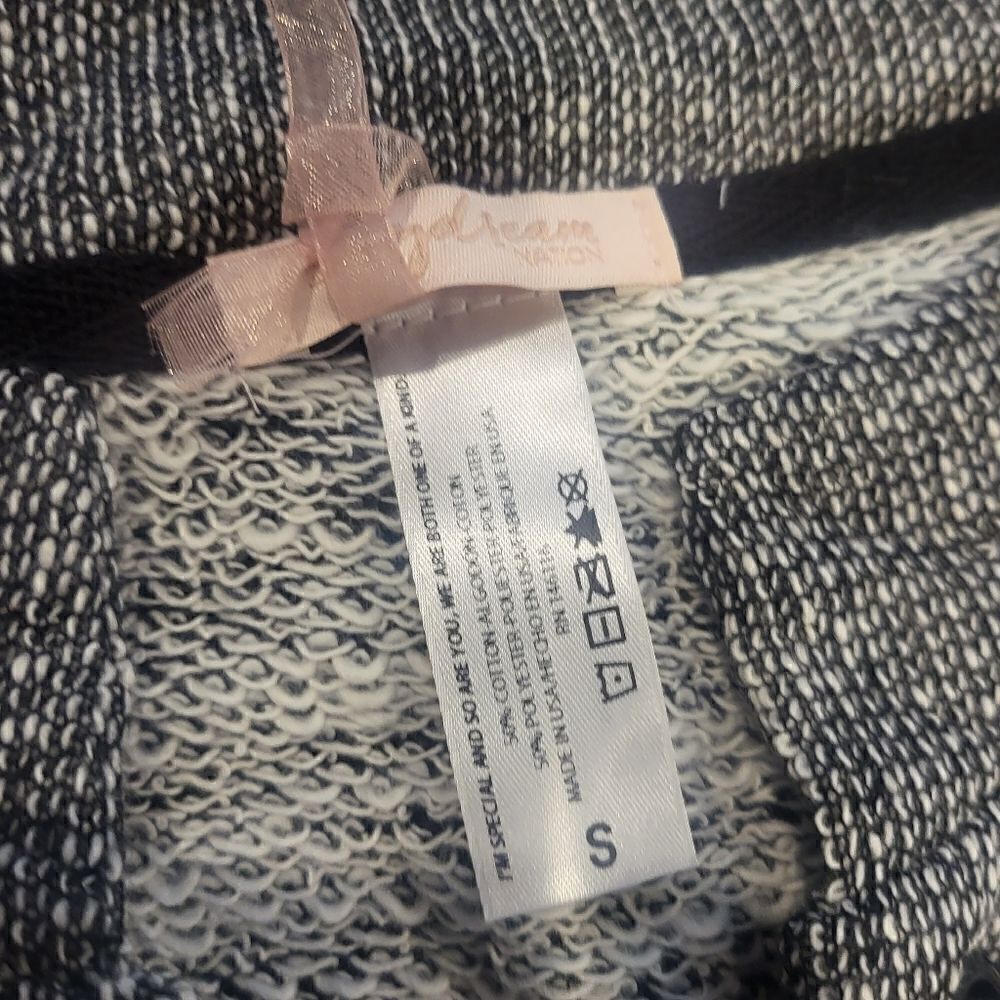 Daydreamnation Sweater Terry Dream Pullover Smallblack/White — image 3 of 6